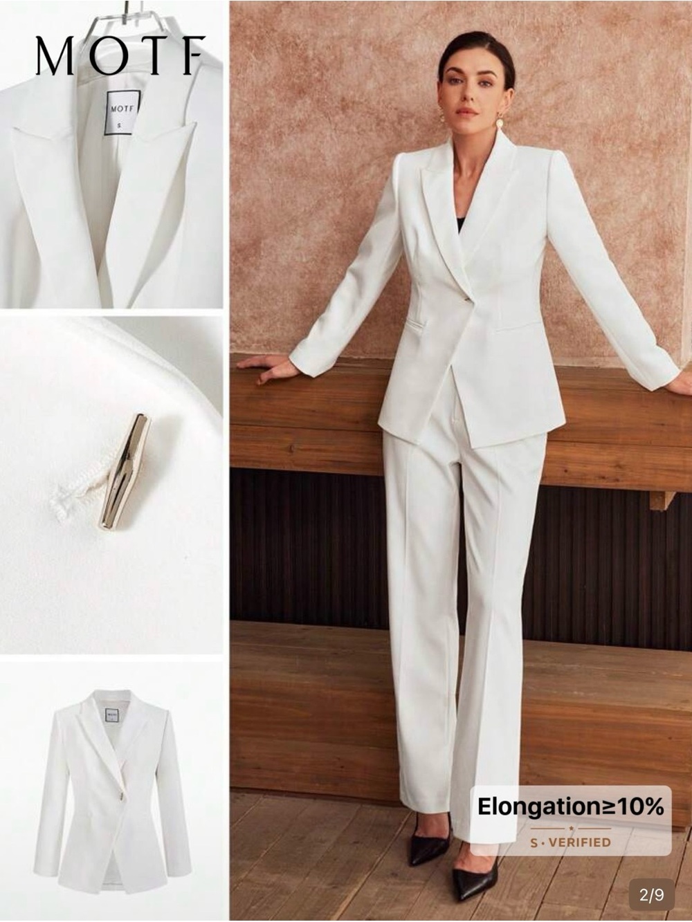 New with tags MOTF White Single-Button Tailored Blazer. S